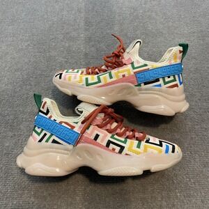 Steve Madden Maxima-S Shoes Womens Size 6 Multicolor Geometric Sneakers MAXI16S1